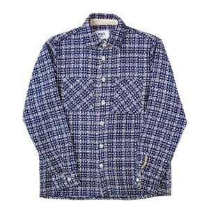 Wax London Whiting Overshirt Blue Mercer Check